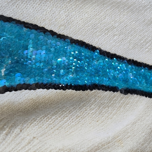 VTG Extra energy by de rotchild sequins wearable art silk angora wool sz M - Picture 3 of 8